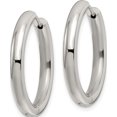 thumbnail image 2 of Stainless Steel Polished 3.5mm Hinged Hoop Earrings (26 X 26.5) Made In China sre1487, 2 of 5