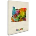thumbnail image 2 of Trademark Fine Art "Oregon Map" Canvas Wall Art by Michael Tompsett, 2 of 3