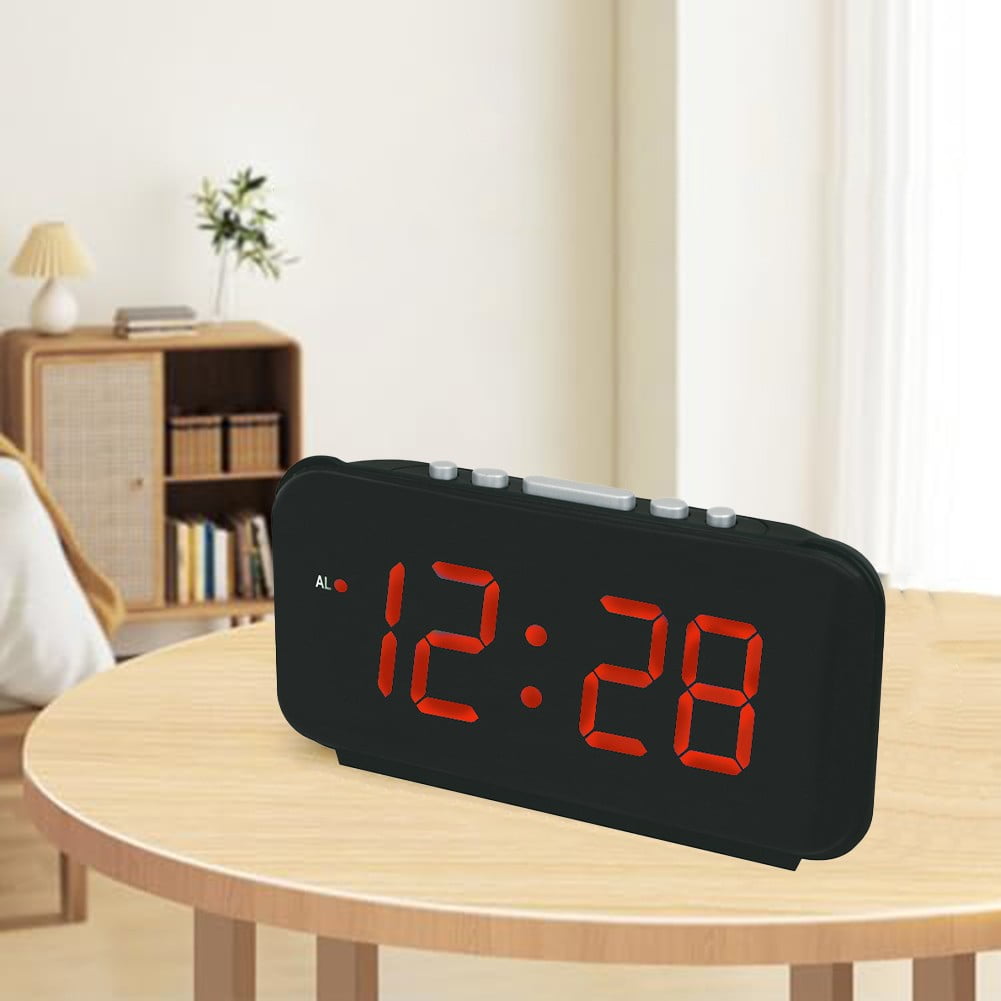 AFQH Compact LED Digital Alarm Clock for Bedside or Desk with Multiple Colors