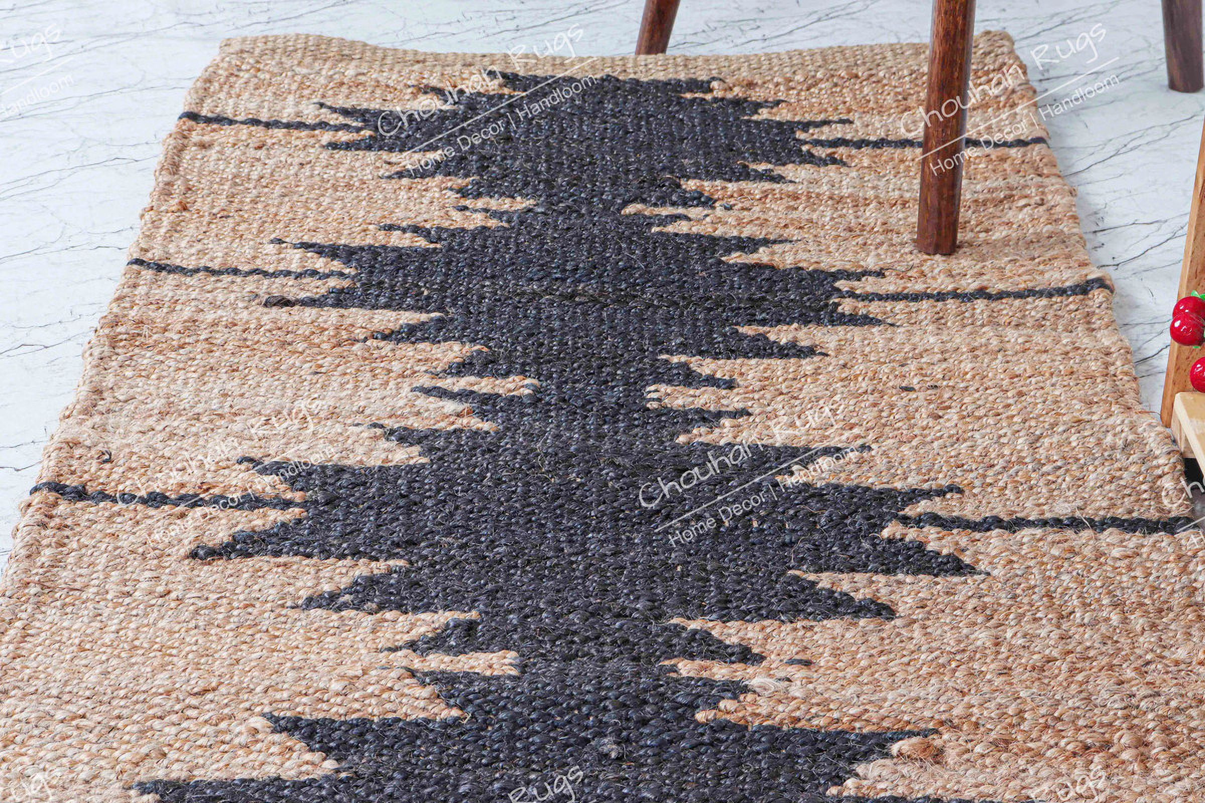 Chouhan Rugs Natural Jute Hemp Runner Rug Bohemian Rug Decor Rug Handwoven Rug Custom Rug Decorative Rug