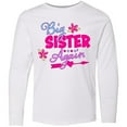 thumbnail image 3 of Inktastic Big Sister Again with Flowers and Arrow Long Sleeve Youth T-Shirt, 3 of 5