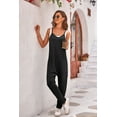 thumbnail image 5 of Women's One Piece Romper Sleeveless V Neck Jumpsuit with Pockect, 5 of 6