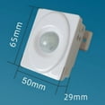 thumbnail image 2 of Adjustable Infrared Sensor Switch for Motion-Activated Lights 120° Cone Angle, 5-8m Detection for Bathrooms, 2 of 10