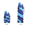 thumbnail image 4 of Toystoory Taza de consumición portátil al aire libre portátil de la caldera del viaje plegable del silicón Ciclismo tapón de rosca azul, 4 of 5