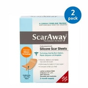 ScarAway Professional Grade Silicone Scar Sheets, 8 ct (Pack of 2)