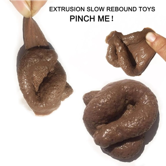 Squeeze Toys, Gag Gifts for Women, 4X3 In, Fake Knotted Poop, Calm Focus, Adult Party Gags, Chocolate Brown, 1 Pc, Stress Toys Adults