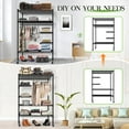 thumbnail image 4 of JS HOME Heavy Duty Garment Rack, Free-Standing Rolling Clothes Rack with Fitted Grey Oxford Cover, Extra Large Wardrobe Storage Rack/Organizer, 4 of 4