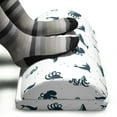 thumbnail image 3 of Marine Foot Rest, Dolphin Whale Octopus Seahorse Swimming in Deep Sea Bubbles Nautical Theme, Non-Slip Backing Ergonomic Memory Foam Leg Support for Office, Dark Navy Blue White, by Ambesonne, 3 of 5