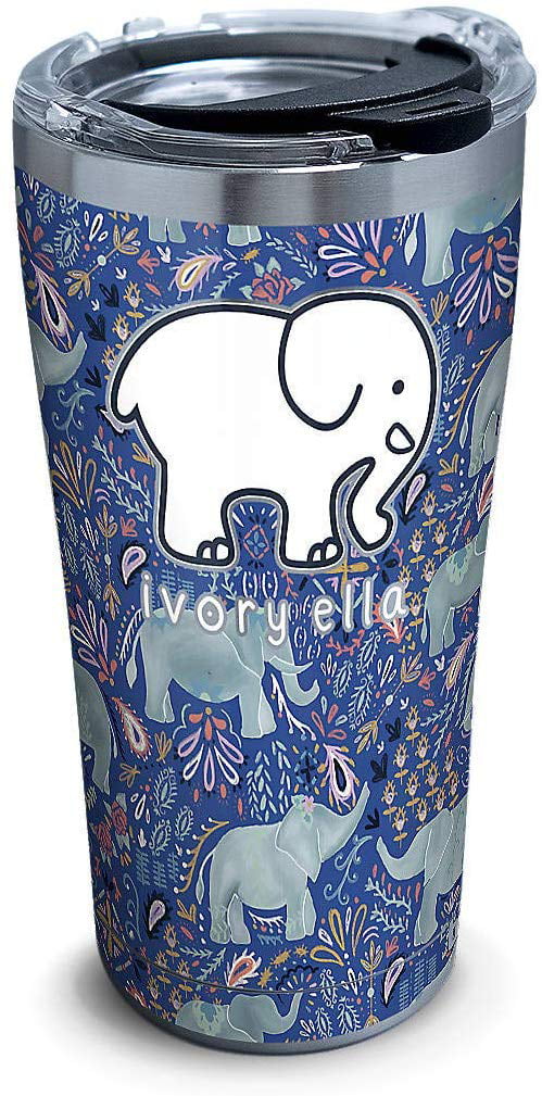Details about   Ivory Ella Tervis Tumbler 20Oz Tropical Leaves Elephant Stainless NEW HAMMER Lid 