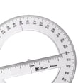 thumbnail image 4 of 25cm Round Protractor Ruler 360 Degree Circles Protractor Full Center Angles Plastic Math Measuring Tool School Supplies, 4 of 8