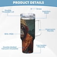 thumbnail image 5 of KLL Banana Leaf Meditating Gorilla Print 40oz Stainless Steel Insulated Car Cup Coffee Mug with Spillproof Lid - Keep Your Drink Hot or Cold on the Go, 5 of 8
