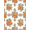 Orange Multi, Pattern 13, variant on ODIKA 8'x10' Washable Area Rug Non-Slip Chair-Friendly Mat Vintage Orchard Design With Rustic Floral Corner Accents Peach Fruit Refined for Dining Room, Large Office, Lounge