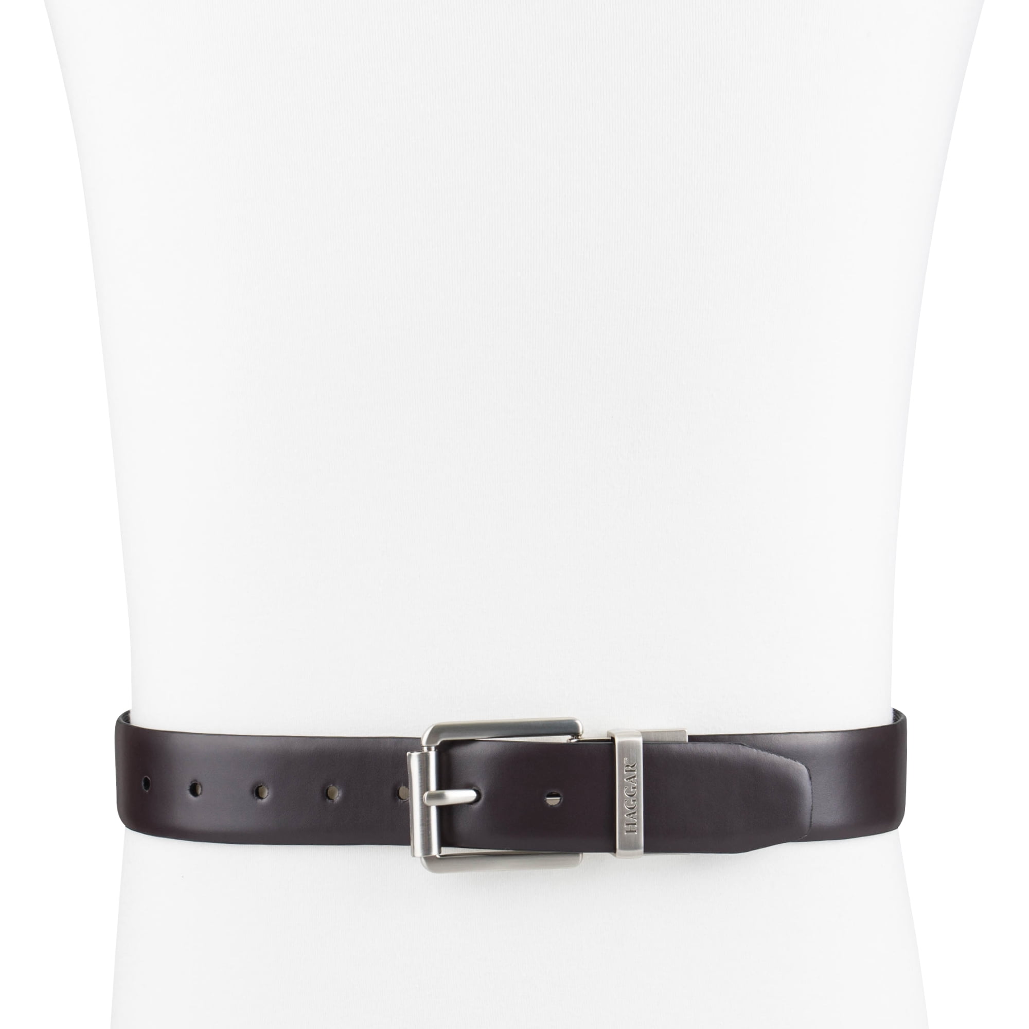 Haggar Men's Textured Reversible Two-in-One Belt