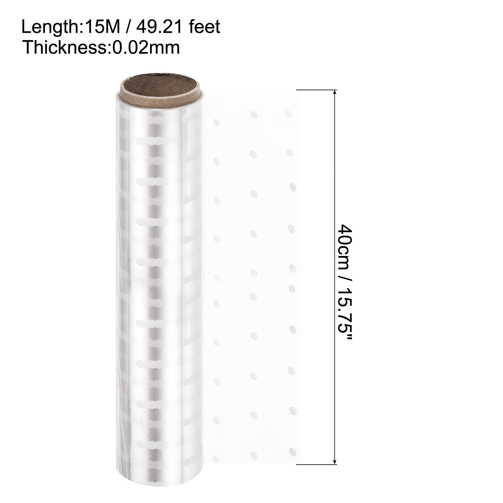 Unique Bargains Polka Dots Flowers Baskets Gifts Wrapping Paper 49ft x 16in x 2.2 mil
