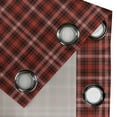 thumbnail image 5 of Ambesonne Plaid Grommet Curtain, Nostalgic Striped British, 50" x 63", Scarlet Black White, 5 of 6