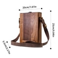 thumbnail image 4 of Writers Messenger Wood Box, Multi-Function Artist Tool and Brush Storage Box, Crossbody Postman Bag for Anyone That Just Loves Writing (Brown), 4 of 5