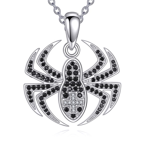 Spider Necklace Sterling Silver Spider Pendant Charm Jewelry Gifts for Women