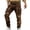 Z6-Brown, variant on Travel Pants for Men on Plane Casual Drawstring Tactical Cargo Pants Fishing Camping Travel Work Pant with Pockets