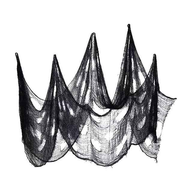15 x 2.5FT Halloween Black Scary Cloth Giant Halloween Decor Spooky Drape Entryways Windows Creepy C Abanopi Tela negra