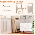 thumbnail image 6 of Gymax Upholstered Dining Chair Set of 4 w/ Curved Backrest Rubber Wood Frame Beige, 6 of 10