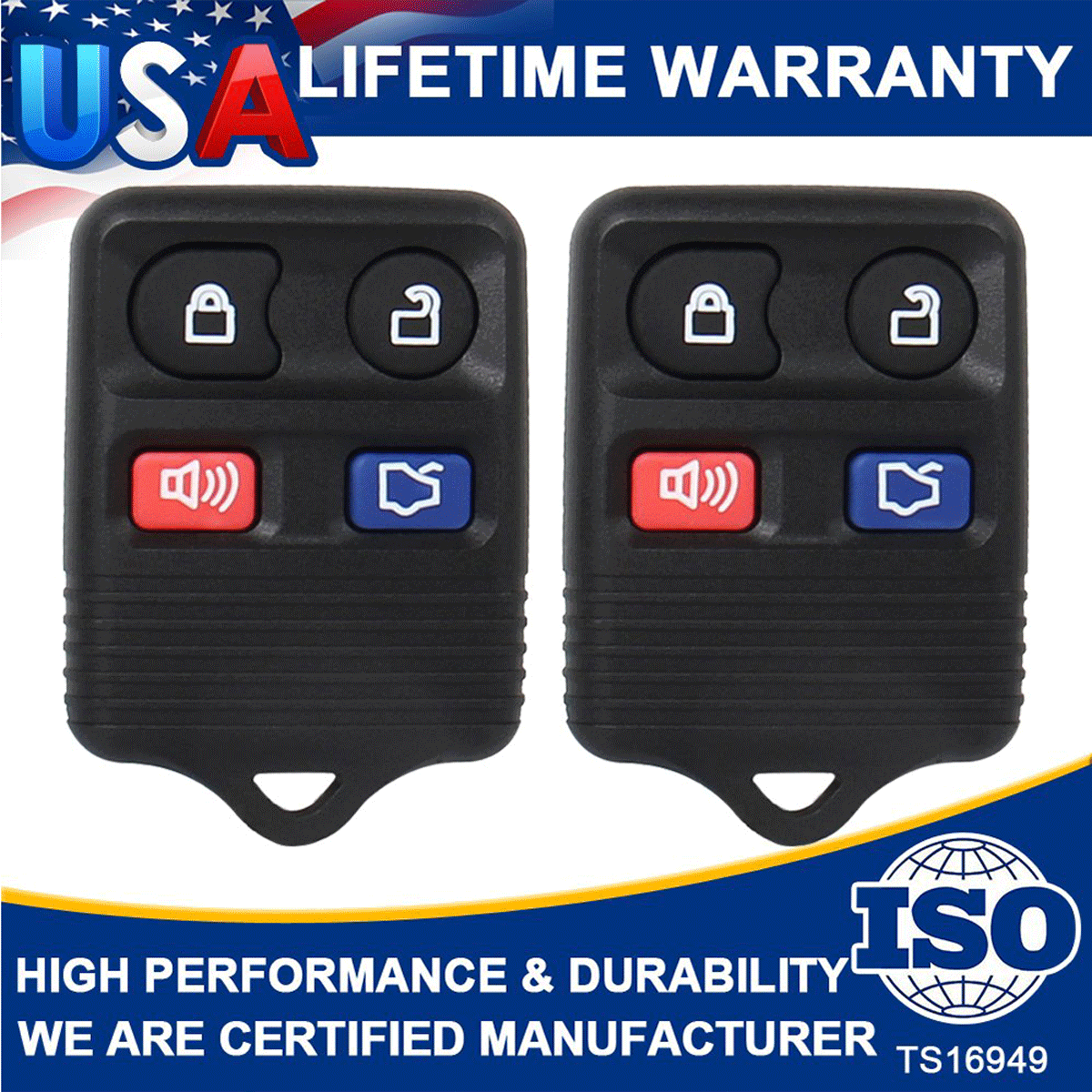 Set of 2 Car Remote Key Fob for 20042009 Ford Expedition Explorer