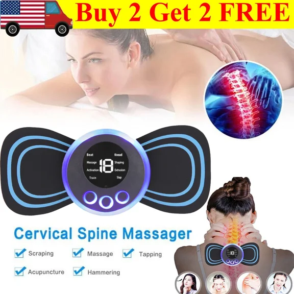 Portable Electric Neck Massager Back Cervical Vertebra Stimulator Massage Device