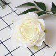thumbnail image 1 of Cabeza de flor de rosa de tela de seda, flor artificial, flor artificial, decoración del hogar para bodas, disfraces, 1 of 6
