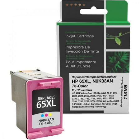 UPC: 0801509365924 | Clover Technologies Remanufactured High Yield Inkjet Ink Cartridge – Alternative for HP 65XL (N9K03AN) – Tri-color – 1 Each – 300 Pages