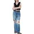 thumbnail image 3 of Sunloudy Chaleco de punto para mujer, sin mangas, cuello en V, color sólido, botones, cárdigan, primavera, verano, fiesta, tops casuales Sunloudy moda, 3 of 7