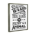 thumbnail image 4 of Stupell Industries Wash Your Hands Vintage Symbol Serif Typography Graphic Art Luster Gray Floating Framed Canvas Print Wall Art, Design by Lettered and Lined, 4 of 5