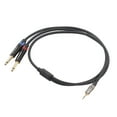 thumbnail image 2 of Y Cable Splitter, PVC Gold Plated Prevent Oxidation 3.5mm 1/8 Inch Male To Dual 6.35mm 1/4 Inch TS Male Cable  for Mixer 1m / 3.3ft, 2 of 8