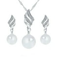 thumbnail image 2 of Fashion Spiral Pearl Pendant Necklace +Earrings SL, 2 of 5