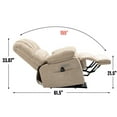 thumbnail image 5 of Newest 23" Seat Width , High Back Large Size Beige Chenille Power Lift Recliner Chair with 8-Point Vibration Massage , Lumbar Heating, 5 of 9