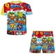 thumbnail image 1 of Super Zings, conjuntos de 2 piezas, ropa para niños, camiseta de cuello redondo de dibujos animados, pantalones cortos, ropa, trajes, trajes de ocio de verano, Outfits9T Gao Jinjia LED, 1 of 2