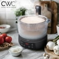 thumbnail image 4 of COOK WITH COLOR 3L Glass Mini Low Carb Rice Cooker &ndash; Holds 2 Cups Raw/Makes 6 Cups Cooked with Auto Lift Filter Basket, Hotpot & Steamer for Ri, 4 of 6