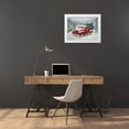 thumbnail image 3 of Holzner, Renate 32x25 White Modern Wood Framed Museum Art Print Titled - X-Mas Truck Pine Wood, 3 of 4