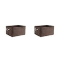 thumbnail image 1 of Destyer Panier de Rangement avec Poignée en Corde Robuste - Bac de Rangement Pliable à Grand Application Boîte de Rangement Pliable Contenant de Rangement Brun 31*21*13 2 Pcs, 1 of 6