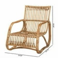 thumbnail image 5 of Blanca Modern Bohemian Natural Rattan Accent Chair, 5 of 9