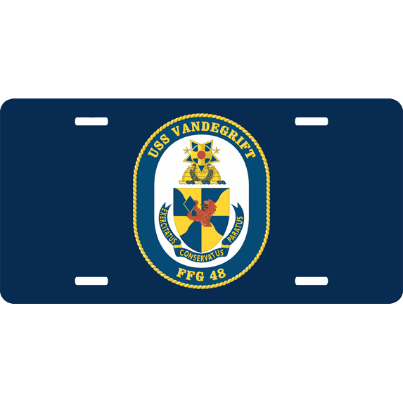 Navy USS Vandegrift FFG-48 License Plate