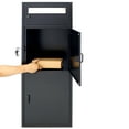 thumbnail image 3 of Professional Package Delivery Box With Keys Stainless Steel Structure Express Mail Parcel Drop Box (16.3 "x 15.6" x 44.5“), 3 of 8