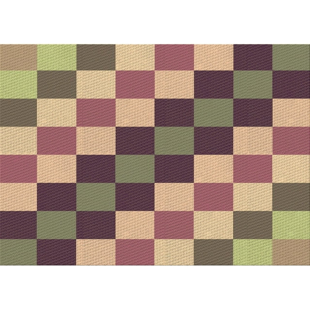 Ahgly Tapis Rectangulaire Lavable en Machine Intérieur Transitionnel Feuille d'Automne Marron Vert, 2 Pieds x 3 Pieds