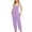 Purple, variant on Jumpsuits for Women Spring Summer Sleeveless Square Neck Wide Leg Pants Rompers Overalls with Pockets Black XXL