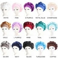thumbnail image 5 of Bonnet Couvre-Cheveux Sommeil Bande de Tête Grand Chapeau de Sommeil pour la Nuit Femmes Sommeil Naturel Cheveux Bouclés Longs Enveloppe Restez Toute la Nuit, 5 of 5