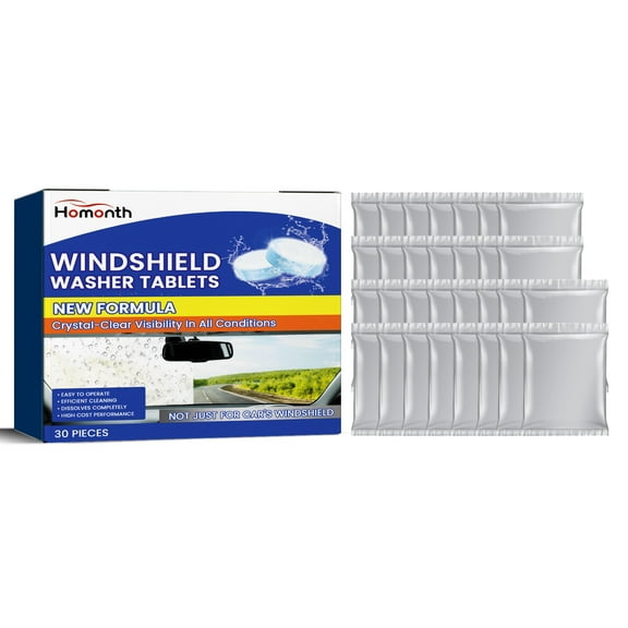 Windshield Washer Fluid Tablets High Concentration Glass Cleaning Effervescent For Car Home Windows Multi Purpose