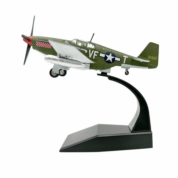 Aircraft Model 1:72 Scale US P51 Mustang Fighter Model Gift for Military Aviation Enthusiasts