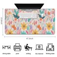 thumbnail image 5 of Long Mouse Pads for Desk,Pioneer Flower Floral Print Pattern Desk Mats on Top Of Desks, Desk Mouse Pad Extra Large with 3mm Non-Slip Base and Stitched Edge for Gaming,Office,Work,Home 47.3"x23.6", 5 of 6