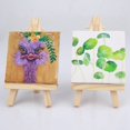 thumbnail image 3 of 10 Sets Mini Display Easel With Canvas 8X8Cm Wedding Table Numbers Painting Hobby Painting Craft Diy Drawing Small Table Easel Gift, 3 of 6