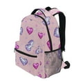 thumbnail image 3 of ALAZA Stylish Backpack Beautiful Glitter Hearts Elementary Bookbag Personalized Laptop School Bags Travel Daypack, 3 of 6