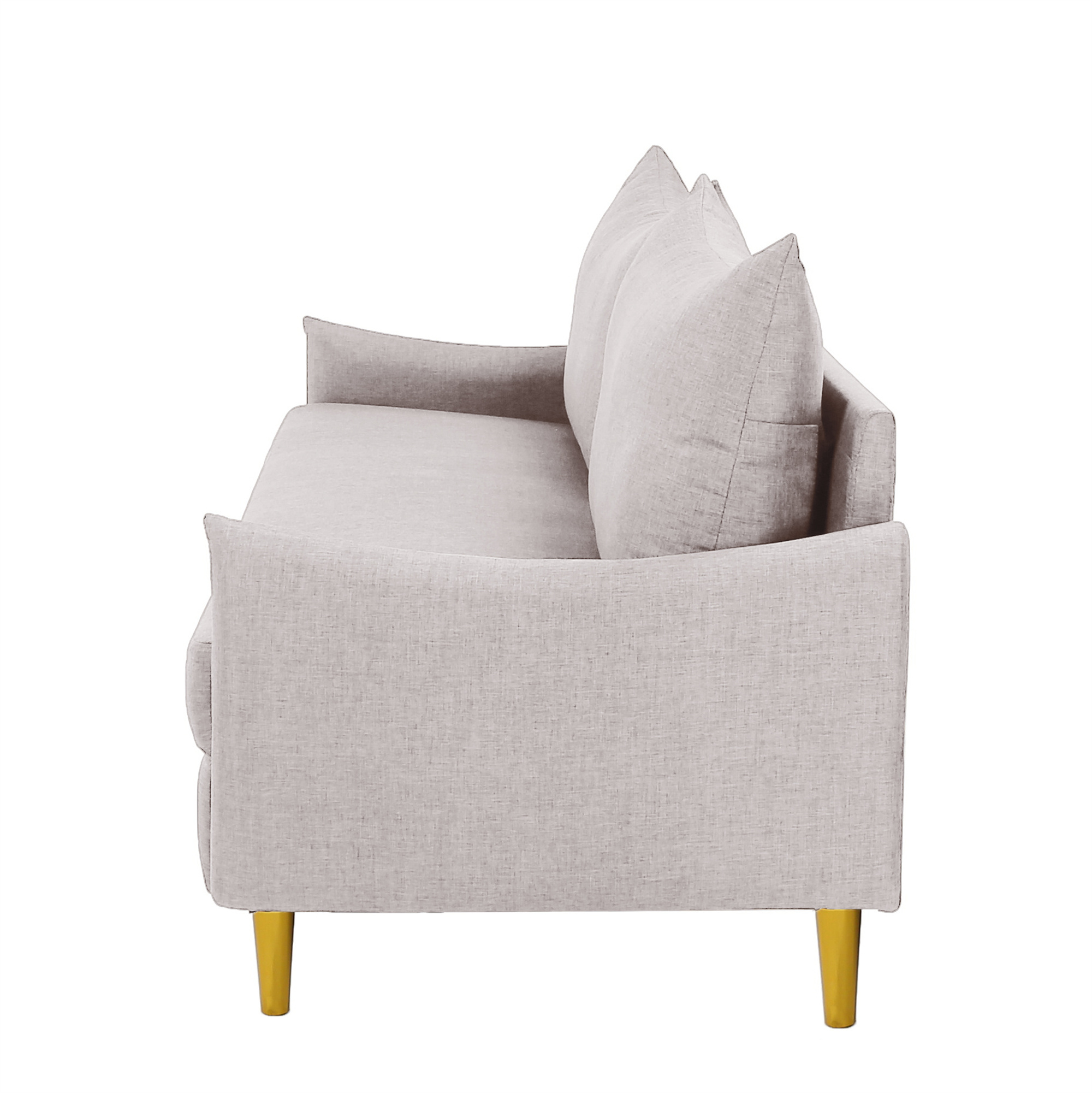 Aukfa 2-Seater Loveseat, Modern Love Seat Couch for Living Room, Beige