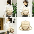 thumbnail image 5 of Women's fashion backpack, PU leather travel bag-Off-white, 5 of 5